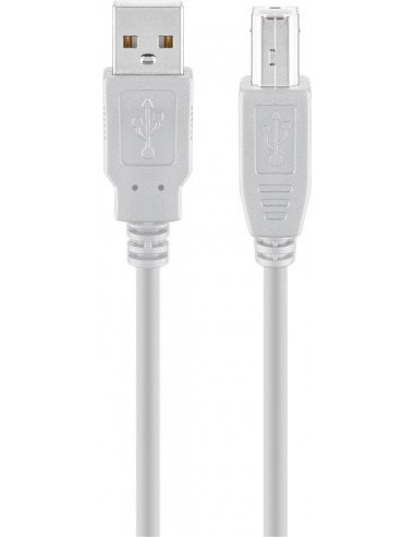 Kabel USB 2.0 Hi-Speed, Szary - Długość kabla 1.8 m Goobay