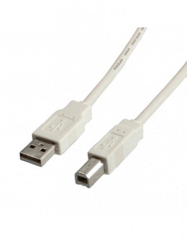 Kabel USB 2.0, typ A-B, beżowy, 1,8 m Inna marka