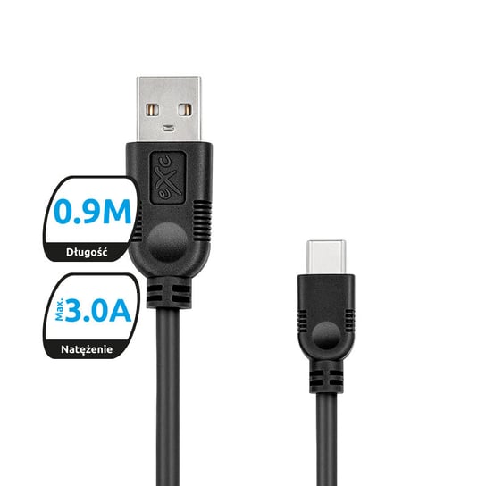 Kabel USB 2.0 - USB-C EXC MOBILE Whippy, 0.9 m EXC