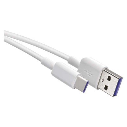 Kabel USB 2.0, wtyk A - C, ładowanie, transmisja danych, 1,5 m, biały Emos