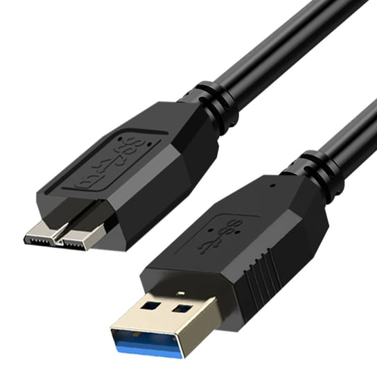 Kabel USB 3.0 Micro B Galaxy S5/Note 3/Pro 12.2 Czarny 1,8m Avizar