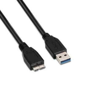 Kabel USB 3 AISENS A105 – 0043 – 1 m (do obudów zewnętrznych, telefonów komórkowych i kamer cyfrowych) Czarny Konik