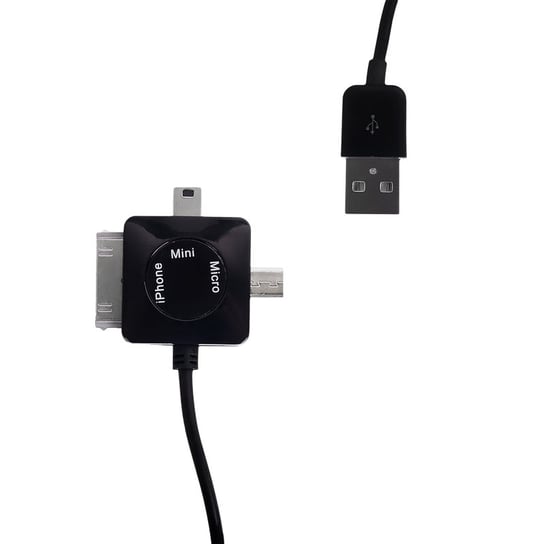 Kabel USB - 30-pin/miniUSB/microUSB iPhone 4 WHITENERGY, 1 m Whitenergy