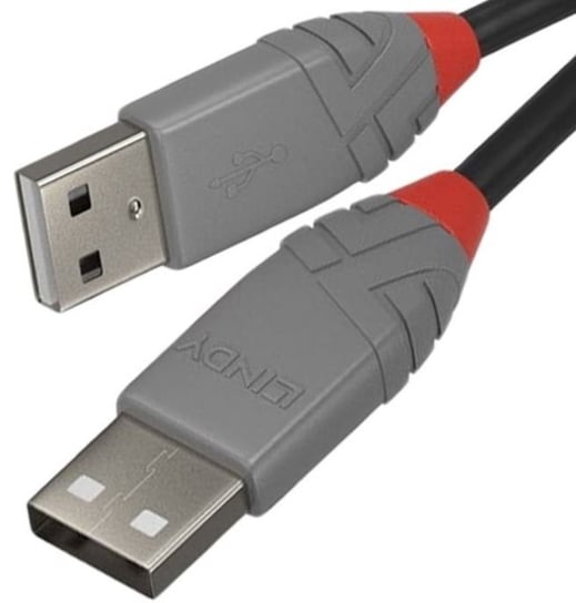 Kabel USB-A 2.0/USB-A 2.0 LINDY Anthra Line 36691, 0.5 m Lindy