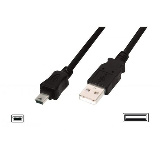 Kabel USB-A - miniUSB-B ASSMANN AK-300130-010-S, 1 m Assmann