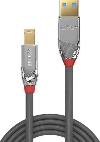 Kabel USB-A - USB-B LINDY Cromo Line 36660, 0.5 m Lindy