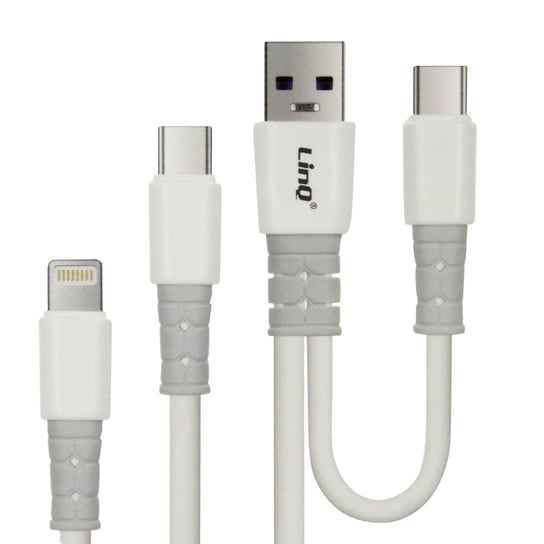 Kabel USB-A / USB-C do USB-C i Lightning Power Delivery 60 W 1,2 m LinQ LinQ