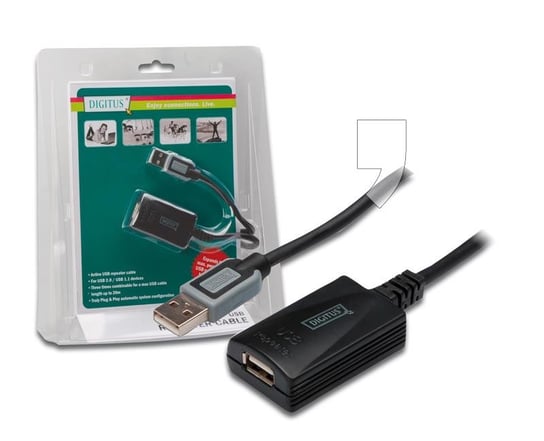 Kabel USB AM - USB AF DIGITUS DA-70130-4, 5 m Digitus