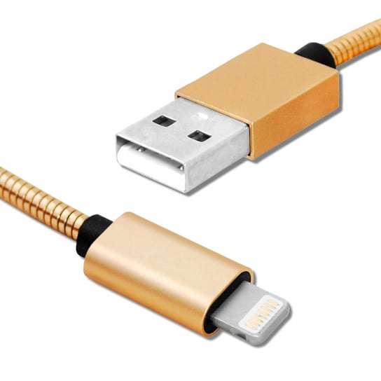 Kabel Usb-Apple Lightning Iphone 1M Złoty Metalowy LTC