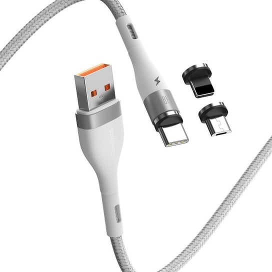 Kabel USB Baseus Fast 4w1 USB do USB-C / Lightning / Micro 3A 1m (biały) Baseus