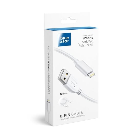 Kabel USB Blue Star Lite do iPhone 5/6/7/8/X Zamiennik/inny
