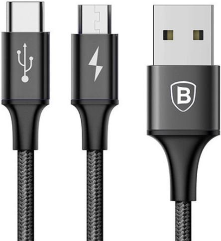 Kabel USB-C - 2 x microUSB BASEUS 2w1 Rapid Series, 1.2 m Baseus