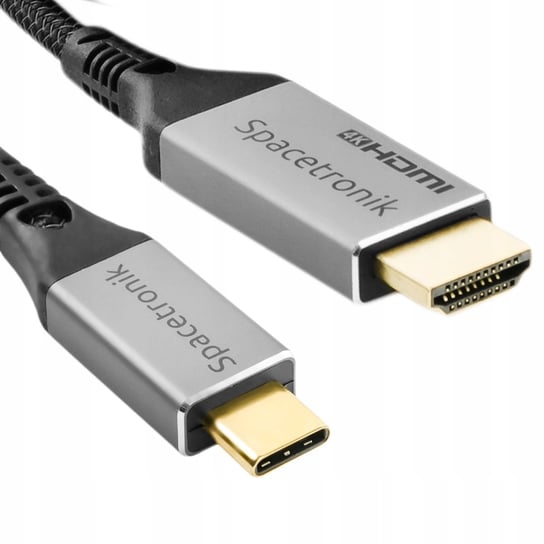 Kabel USB-C 3.1 HDMI Spacetronik KCH-SPA030 3m Przewód 4K 60Hz Przejściówka Spacetronik