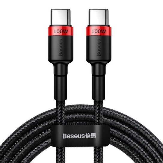 Kabel USB-C BASEUS Cafule, QC 3.0, PD 2.0, 100W, 5A, 2m, czerwono-czarny Baseus