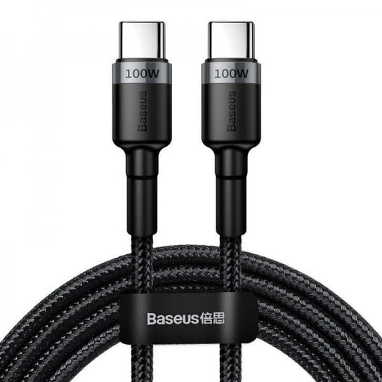 Kabel USB-C BASEUS Cafule, QC 3.0, PD 2.0, 100W, 5A, 2m, szaro-czarny Baseus