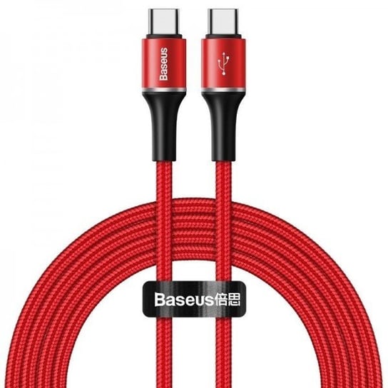 Kabel USB-C BASEUS Halo, QC 3.0, PD 2.0, 60W, 3A, 2m, czerwony Baseus