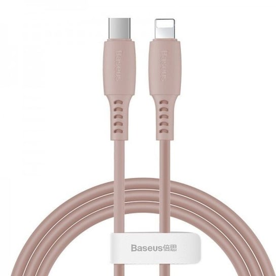 Kabel USB-C do Lightning BASEUS Colourful, PD, 18W, 1.2m, różowy Baseus