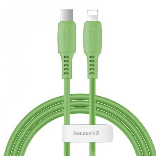 Kabel USB-C do Lightning BASEUS Colourful, PD, 18W, 1.2m, zielony Baseus