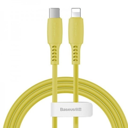 Kabel USB-C do Lightning BASEUS Colourful, PD, 18W, 1.2m, żółty Baseus