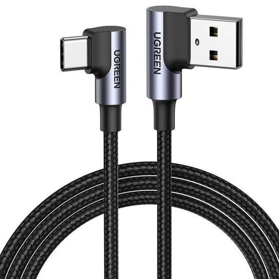 Kabel USB-C do USB-A 2.0 kątowy UGREEN US176, 3A, 3m (czarny) uGreen