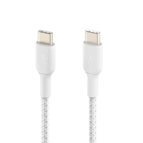 Kabel USB-C do USB-C 18 W Pleciony nylon 1 m Ładowanie i synchronizacja Biały Belkin
