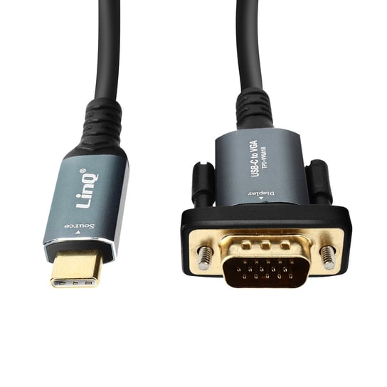 Kabel USB-C do VGA Wysoka rozdzielczosc 1080p, dlugosc 1,8 m - LinQ LinQ