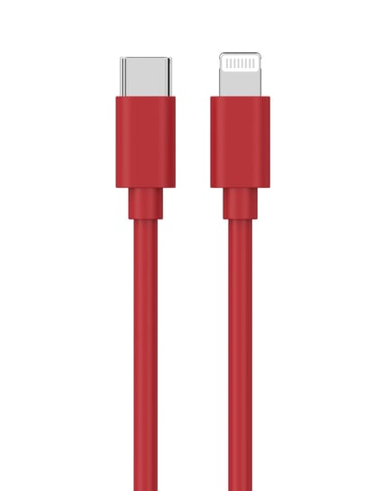 Kabel USB-C/iPhone 1,2m 3A Qilive czerwony Qilive