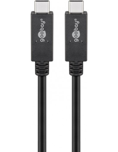 Kabel USB-C™ USB 3.2, 2. generacji, 5A, czarny - Długość kabla 1 m Goobay