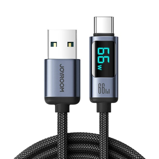 Kabel USB C - USB A 66W 1.2m z wyświetlaczem LED Joyroom S-AC066A16 - czarny JoyRoom
