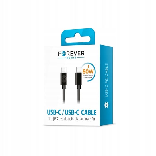 Kabel USB-C - USB-C Forever 60W PD 3.0 1 metr Forever