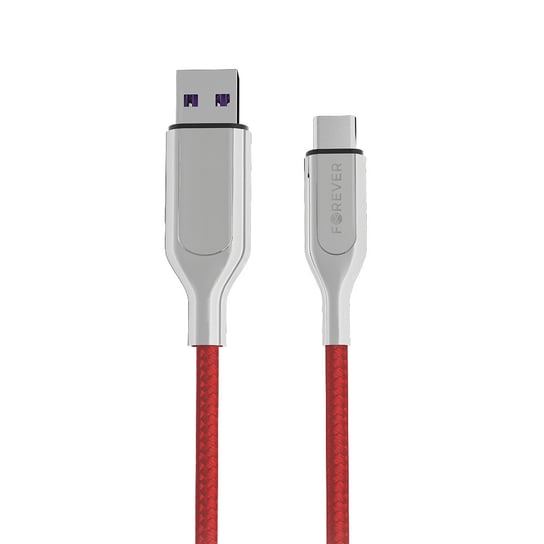 Kabel USB-C - USB FOREVER, 5A , 1 m, czerwony Forever