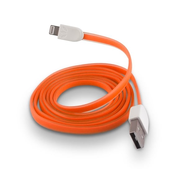 Kabel USB do Apple iPhone 5 FOREVER silikonowy, pomarańczowy Forever