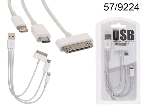 Kabel USB do iPAD 1-4, iPhone 4-6, Samsung Galaxy Inny producent