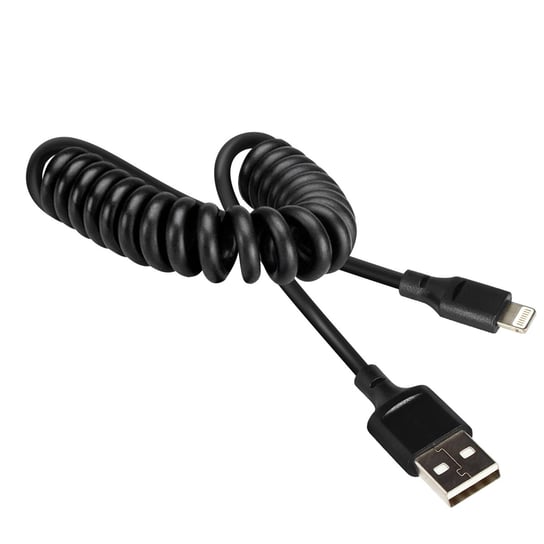 Kabel USB do Lightning 2,4 A Wysuwany z 35 cm do 80 cm Szybkie ładowanie Czarny Avizar