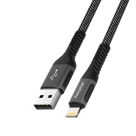Kabel USB do Lightning 2.4A w oplocie nylonowym z elastycznymi złączami Fairplay Fair Play