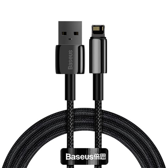 Kabel USB do Lightning Baseus Tungsten Gold, 2.4A, 1m (czarny) Baseus