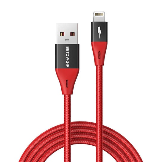 Kabel USB do Lightning BlitzWolf MF-10 Pro, MFI, 20W, 1.8m (czerwony) Inna marka