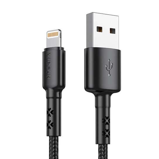 Kabel USB do Lightning Vipfan X02, 3A, 1.2m (czarny) Inna marka