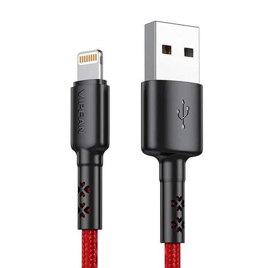 Kabel USB do Lightning Vipfan X02, 3A, 1.8m (czerwony) Inna marka