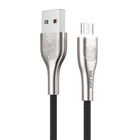 Kabel USB do Micro USB Vipfan Fingerprint Touch Z04, 3A, 1.2m (czarny) Inna marka