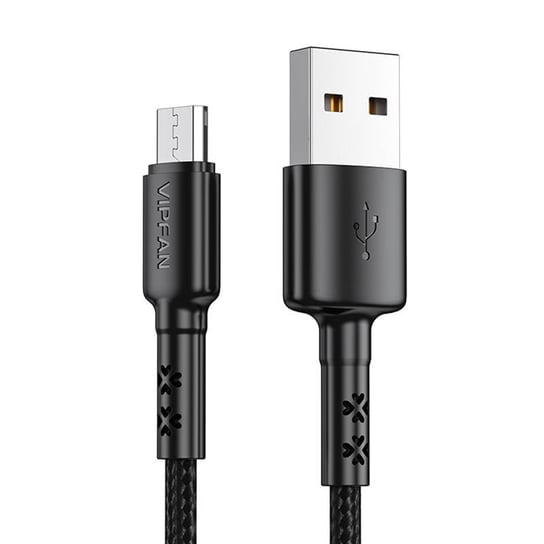 Kabel USB do Micro USB Vipfan X02, 3A, 1.8m (czarny) Inna marka