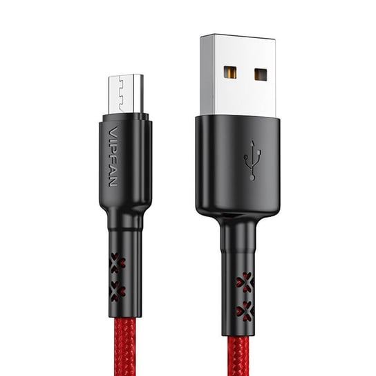 Kabel USB do Micro USB Vipfan X02, 3A, 1.8m (czerwony) Inna marka