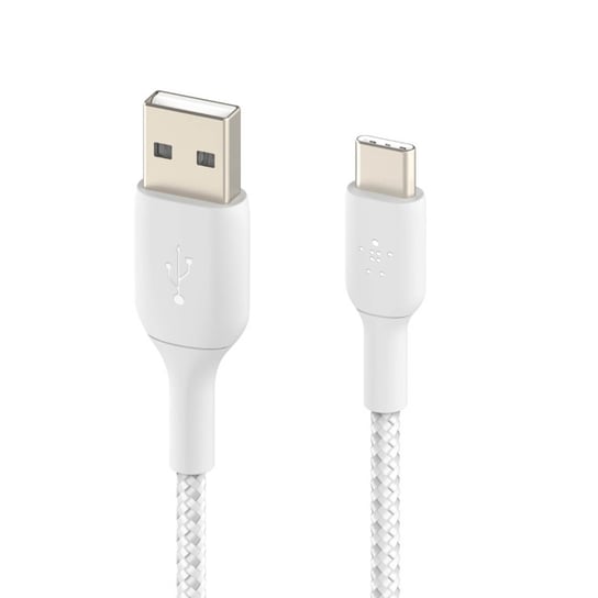 Kabel USB do USB-C 18 W Pleciony nylon 15 cm Ładowanie i synchronizacja Biały Belkin