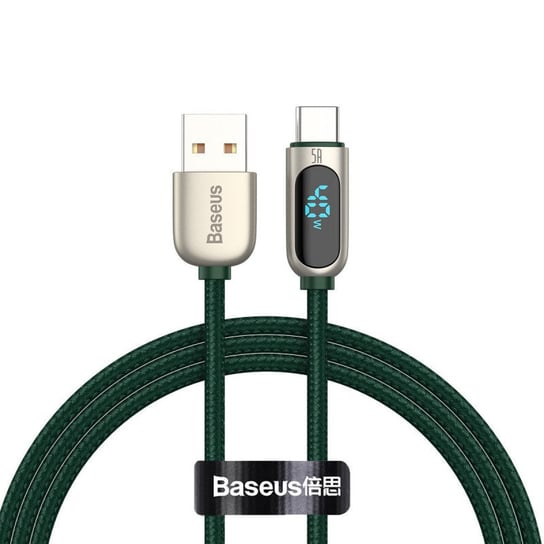 Kabel USB do USB-C Baseus Display, 5A, 1m (zielony) Baseus