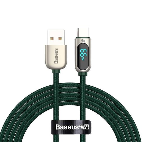 Kabel USB do USB-C Baseus Display, 66W, 2m (zielony) Baseus