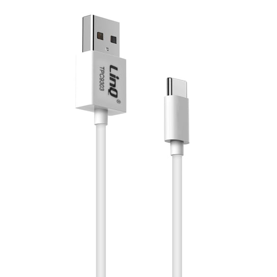 Kabel USB do USB-C do ładowania i synchronizacji Szybkie ładowanie 5A 3m LinQ biały LinQ