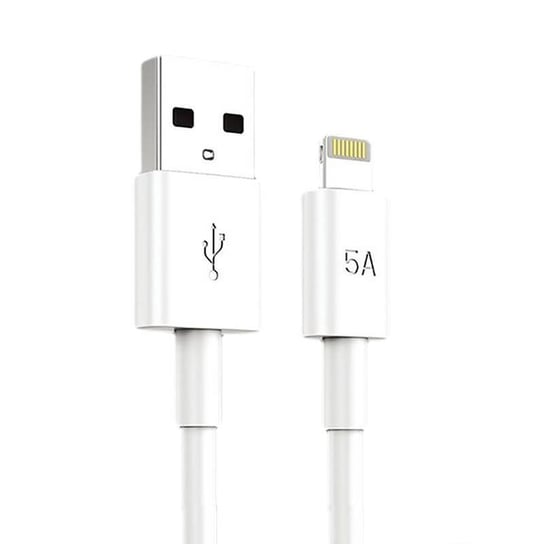 Kabel USB iPhone Lightning 5A 1.2m Szybkie ładowanie i Transfer danych KAKU Fast Charging Data Cable (KSC-110) biały KAKU