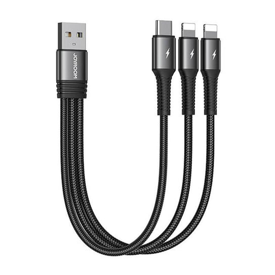 Kabel USB Joyroom S-01530G10 3w1 USB-C / 2x Lightning 3.5A 0,15m (czarny) Inna marka