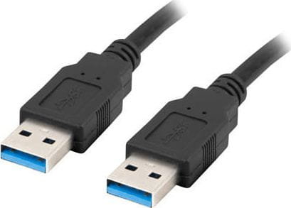 Kabel USB Lanberg USB-A - 0.5 m Czarny (CA-USBA-30CU-0005-BK) Lanberg