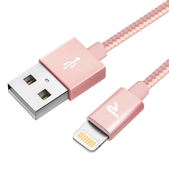 Kabel USB Lightning Apple różowy 1m / RAMPOW Rampow